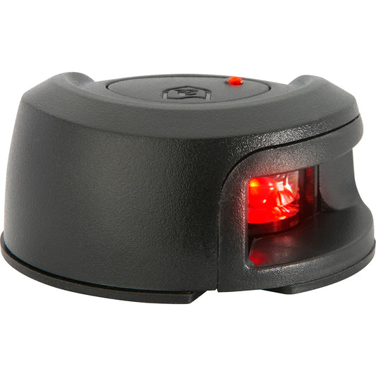Attwood LightArmor Deck Mount Navigation Light - Black Composite - Port (red) - 2NM - Skoutley Outdoors LLC