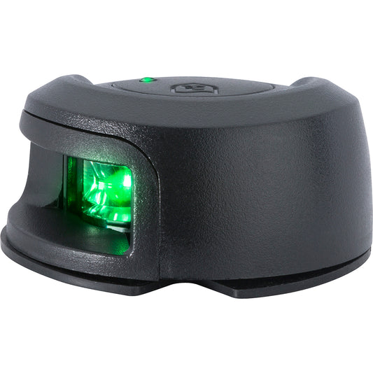 Attwood LightArmor Deck Mount Navigation Light - Black Composite - Starboard (green) - 2NM - Skoutley Outdoors LLC