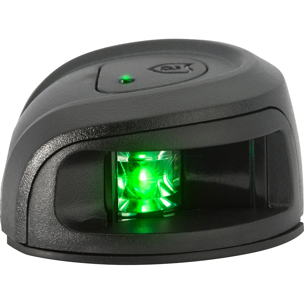 Attwood LightArmor Deck Mount Navigation Light - Black Composite - Starboard (green) - 2NM - Skoutley Outdoors LLC