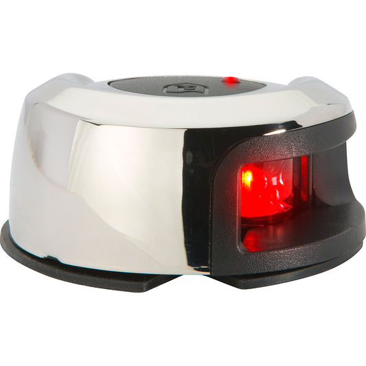 Attwood LightArmor Deck Mount Navigation Light - Stainless Steel - Port (red) - 2NM - Skoutley Outdoors LLC