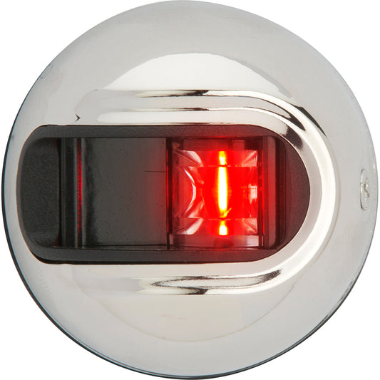 Attwood LightArmor Vertical Surface Mount Navigation Light - Port (red) - Stainless Steel - 2NM - Skoutley Outdoors LLC