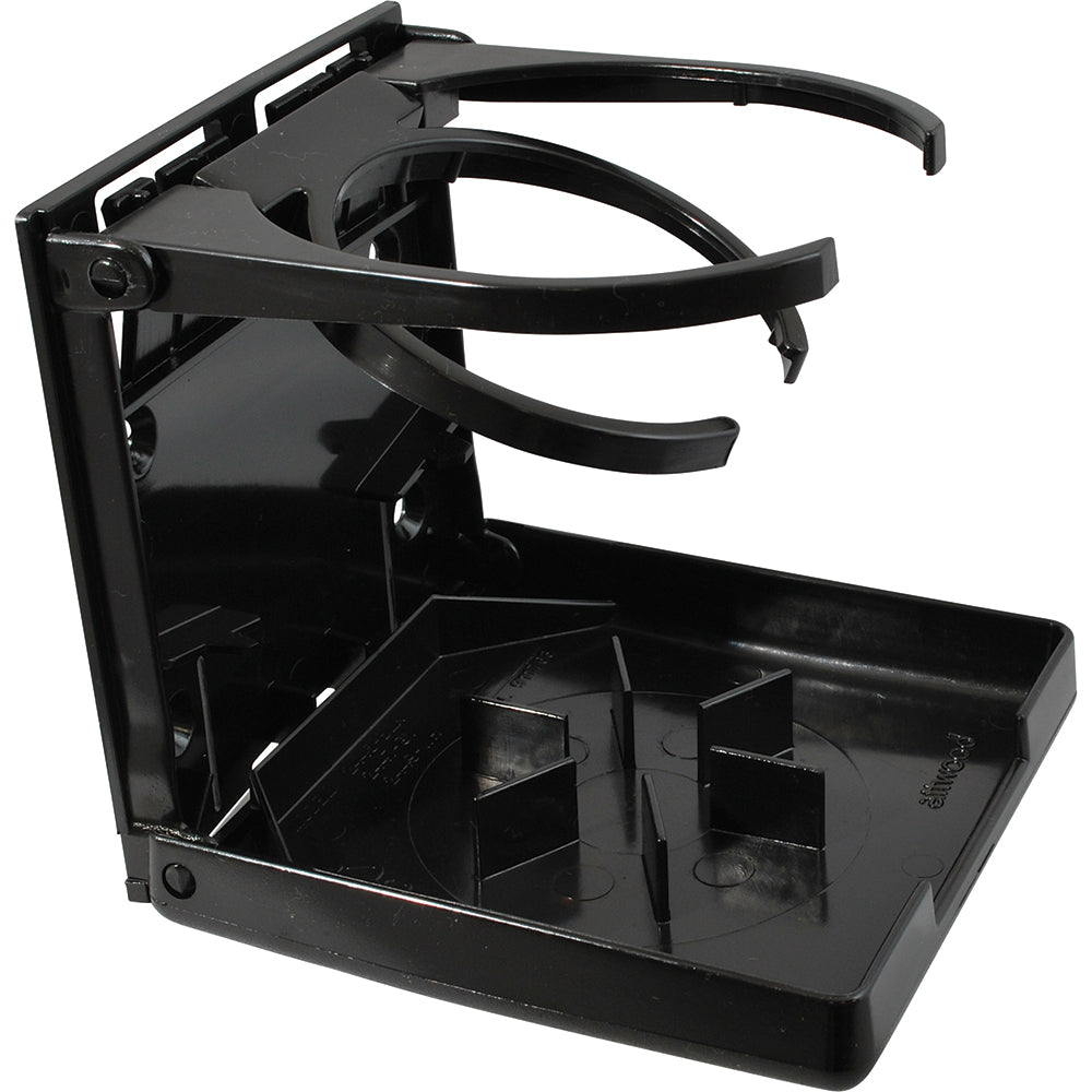 Attwood Fold-Up Drink Holder - Dual Ring - Black - Skoutley Outdoors LLC