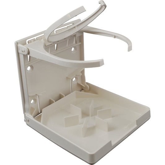 Attwood Fold-Up Drink Holder - Dual Ring - White - Skoutley Outdoors LLC