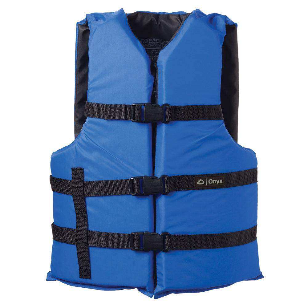 Onyx Nylon General Purpose Life Jacket - Adult Oversize - Blue - Skoutley Outdoors LLC