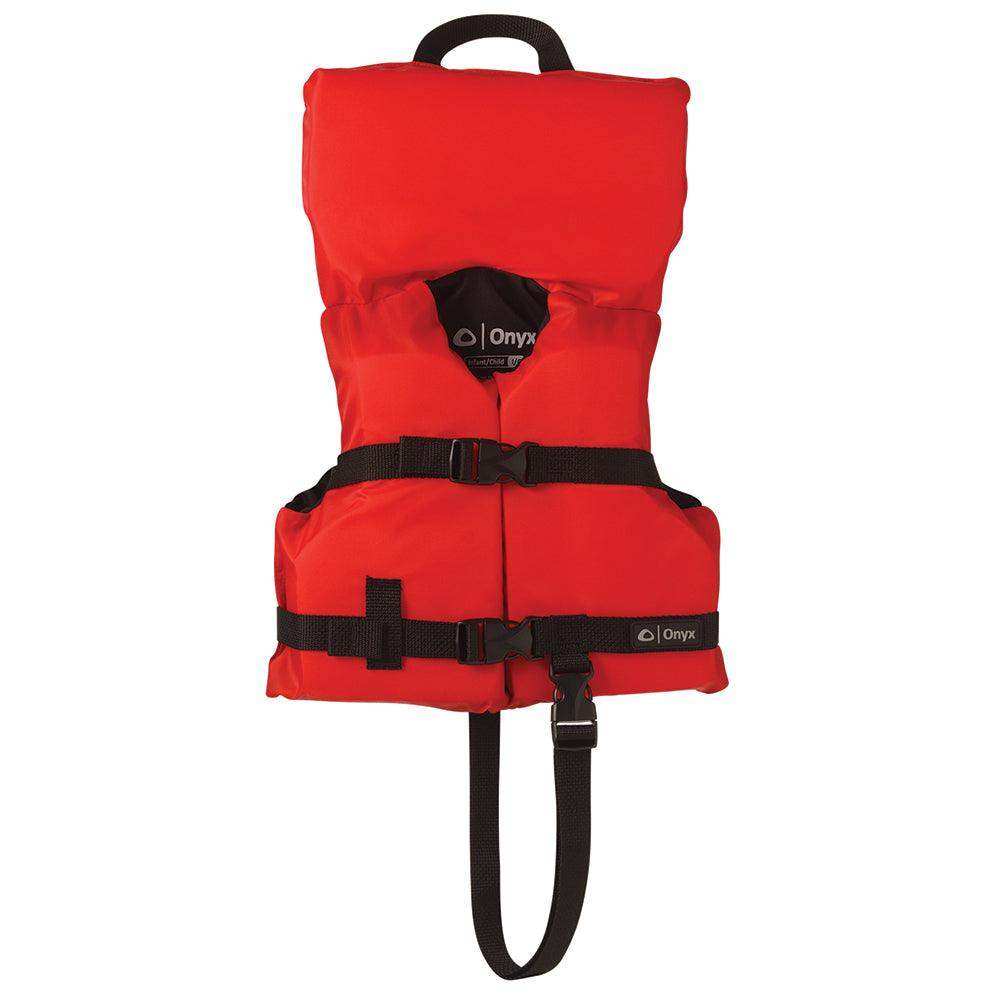 Onyx Nylon General Purpose Life Jacket - Infant/Child Under 50lbs - Red - Skoutley Outdoors LLC