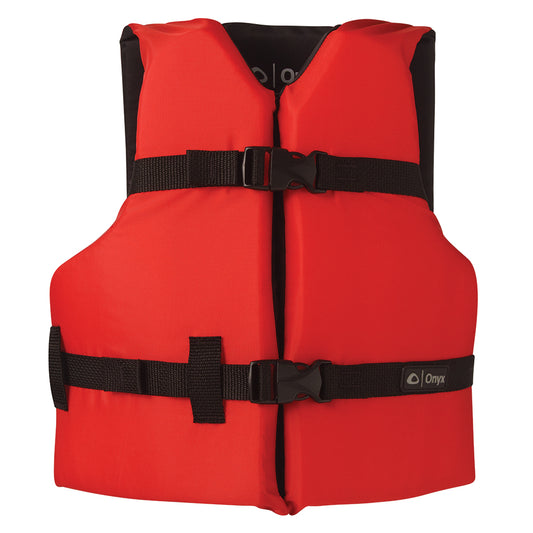 Onyx Nylon General Purpose Life Jacket - Youth 50-90lbs - Red - Skoutley Outdoors LLC