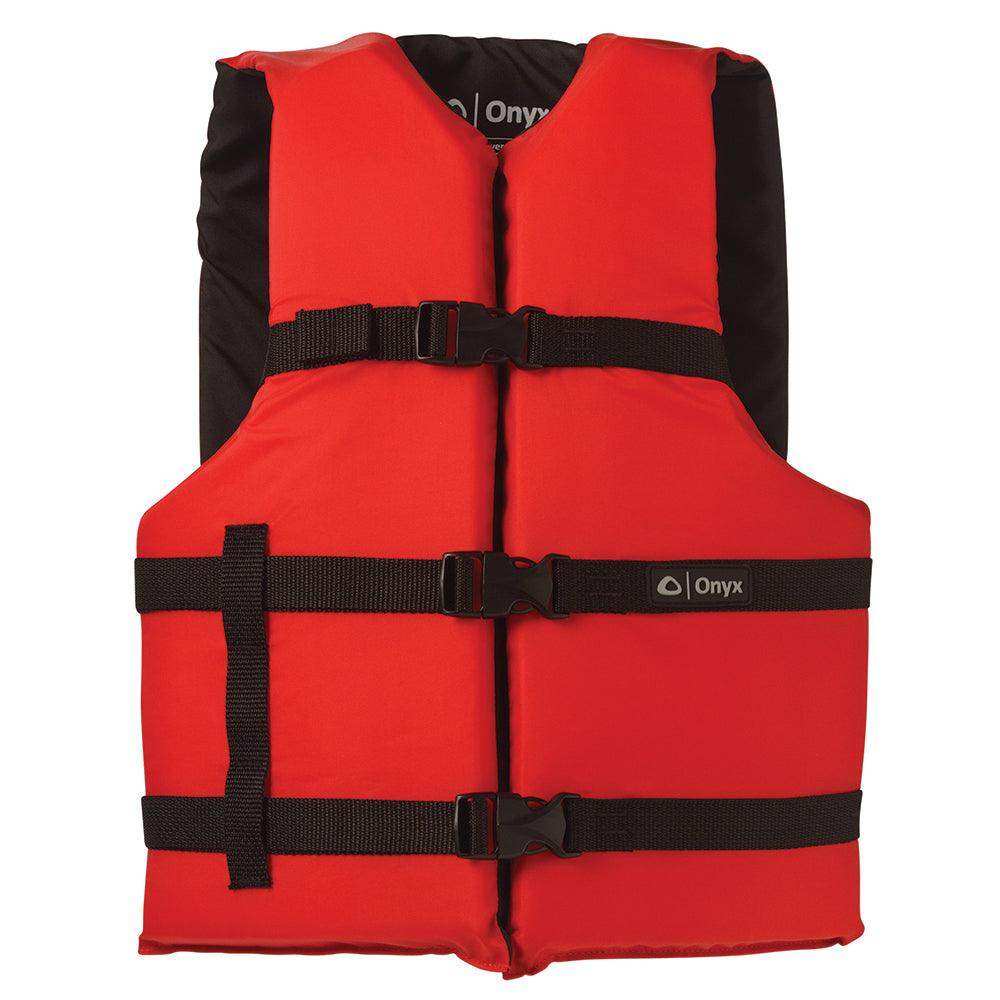 Onyx Nylon General Purpose Life Jacket - Adult Oversize - Red - Skoutley Outdoors LLC