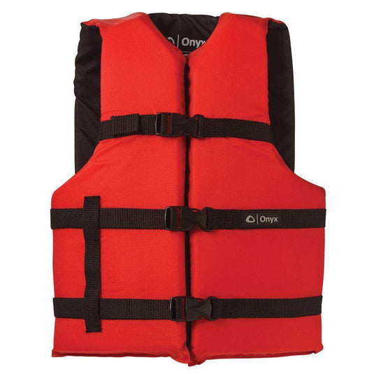 Onyx Nylon General Purpose Life Jacket - Adult Oversize - Red - Skoutley Outdoors LLC