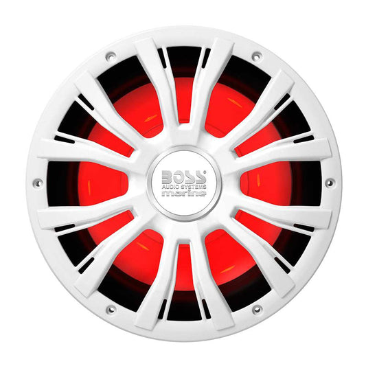 Boss Audio 10" MRG10W Subwoofer w/RGB Lighting - White - 800W - Skoutley Outdoors LLC