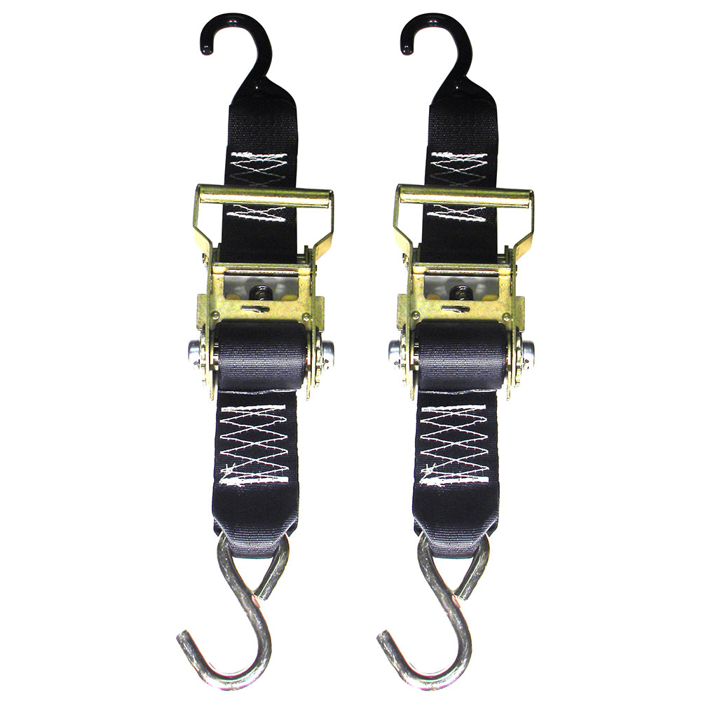 Rod Saver Heavy-Duty Ratchet Trailer Tie-Down - 2" x 5' - Pair - Skoutley Outdoors LLC