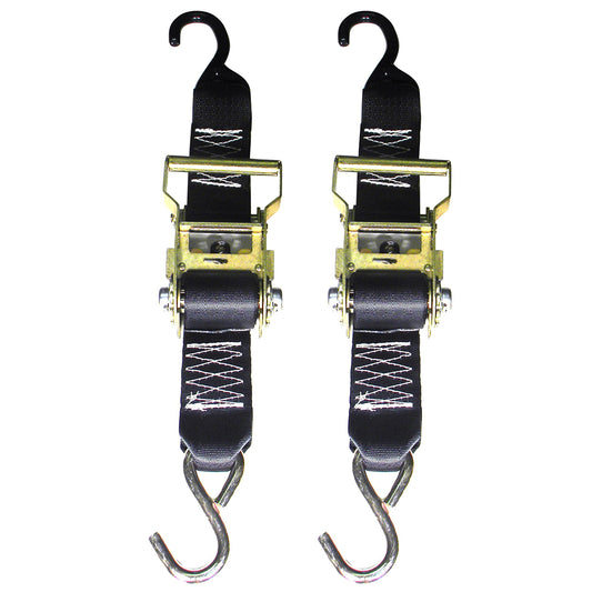 Rod Saver Heavy-Duty Ratchet Trailer Tie-Down - 2" x 5' - Pair - Skoutley Outdoors LLC