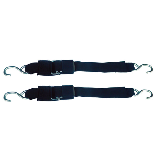 Rod Saver Stainless Steel Quick Release Transom Tie-Down - 2" x 4' - Pair - Skoutley Outdoors LLC