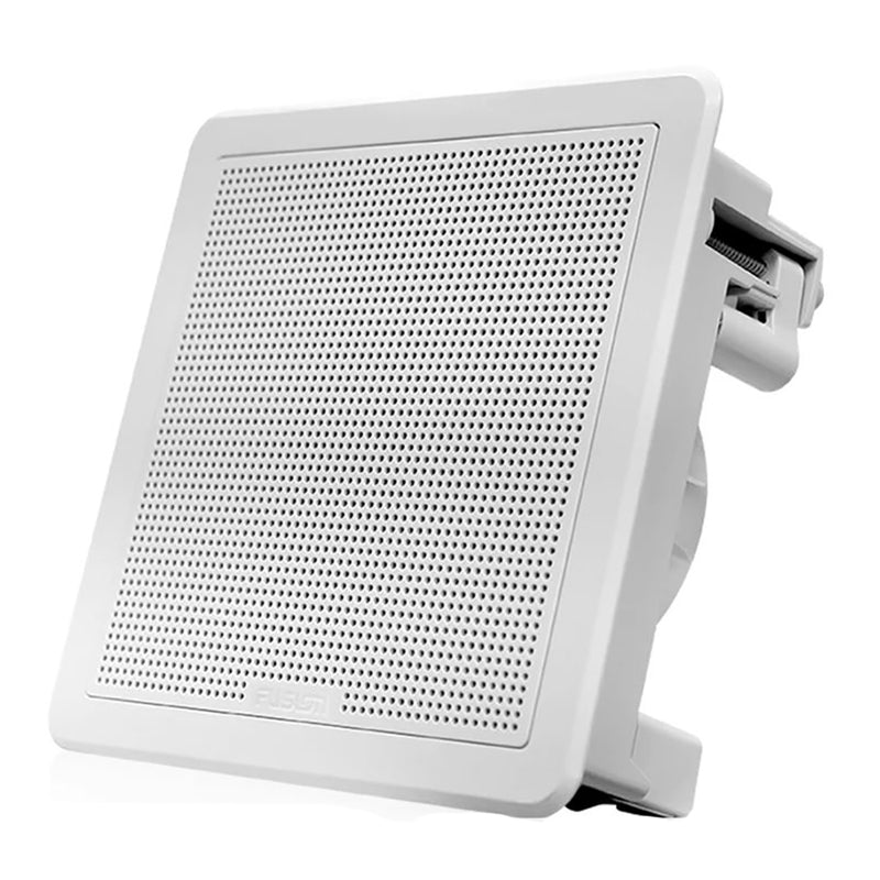 Load image into Gallery viewer, Fusion FM-65SW FM Series 6.5" 120 Flush Mount Square Marine Speakers - White Grill - 120W - Skoutley Outdoors LLC

