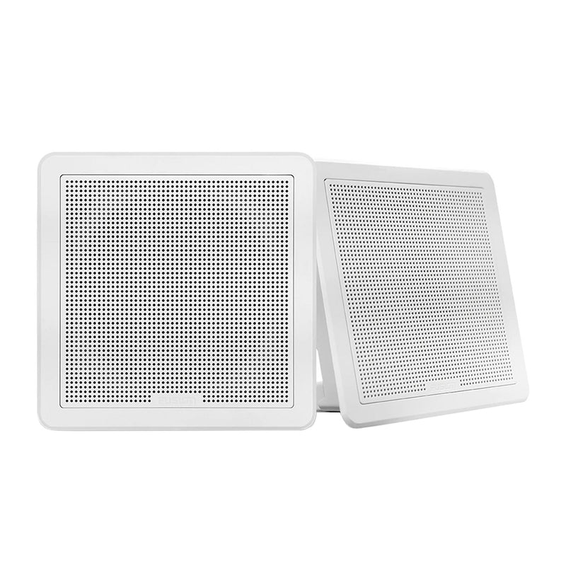 Load image into Gallery viewer, Fusion FM-65SW FM Series 6.5" 120 Flush Mount Square Marine Speakers - White Grill - 120W - Skoutley Outdoors LLC
