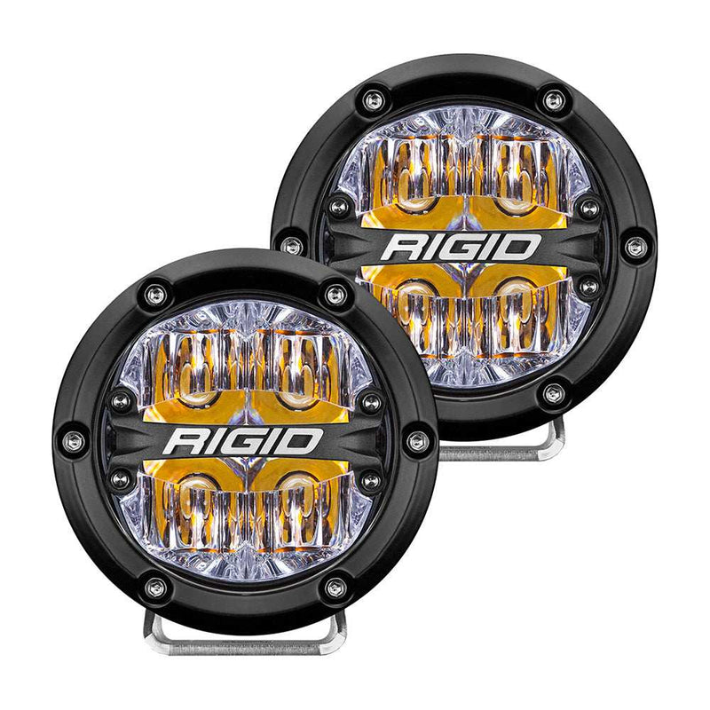 Load image into Gallery viewer, RIGID Industries 360-Series 4" LED Off-Road Fog Light Drive Beam w/Amber Backlight - Black Housing - Skoutley Outdoors LLC
