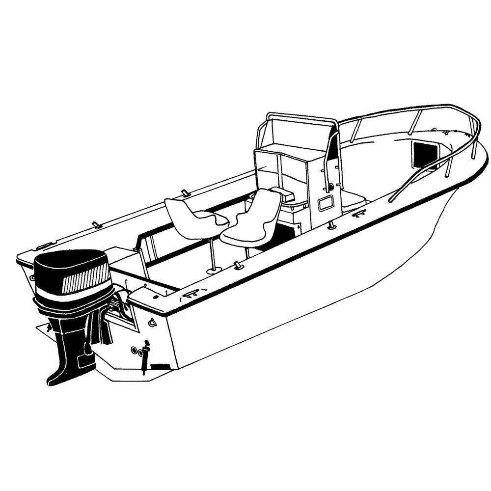 Carver Performance Poly-Guard Styled-to-Fit Boat Cover f/20.5' V-Hull Center Console Fishing Boat - Grey - Skoutley Outdoors LLC