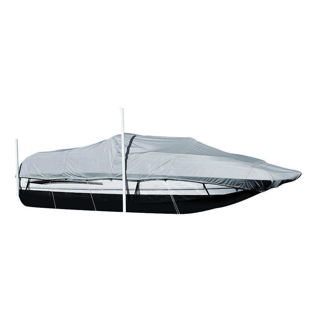 Carver Performance Poly-Guard Styled-to-Fit Boat Cover f/20.5' Sterndrive Deck Boats w/Walk-Thru Windshield - Grey - Skoutley Outdoors LLC