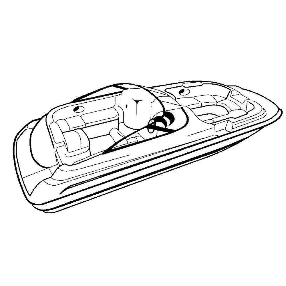 Carver Performance Poly-Guard Styled-to-Fit Boat Cover f/20.5' Sterndrive Deck Boats w/Walk-Thru Windshield - Grey - Skoutley Outdoors LLC