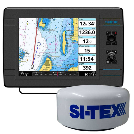 SI-TEX NavPro 1200F w/MDS-15 WiFi 20" Hi-Res Digital Radome Radar w/15M Cable - Skoutley Outdoors LLC