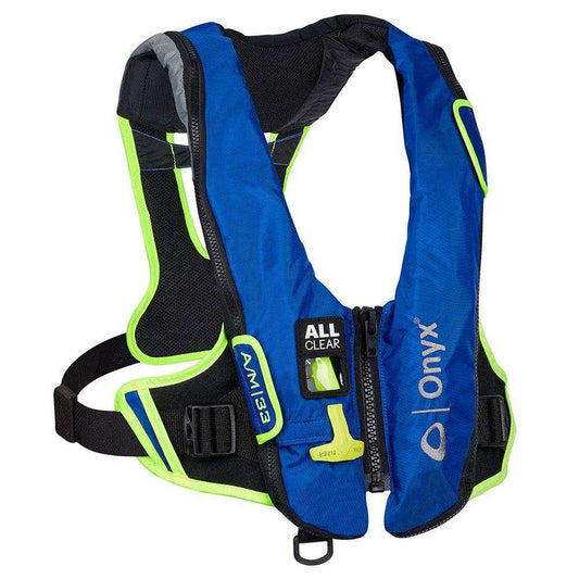 Onyx Impulse A/M-33 All Clear® Auto/Manual Inflatable Life Jacket - Blue - Skoutley Outdoors LLC