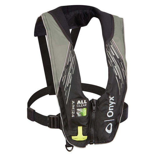 Onyx A/M-24 Series All Clear Automatic/Manual Inflatable Life Jacket - Grey - Adult - Skoutley Outdoors LLC