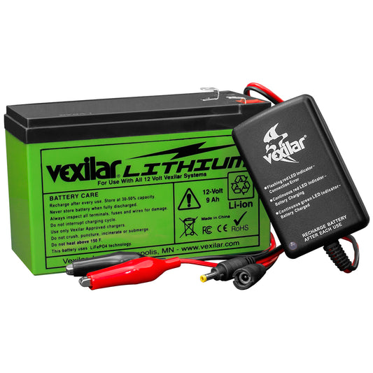 Vexilar 12V Lithium Ion Battery & Charger - Skoutley Outdoors LLC