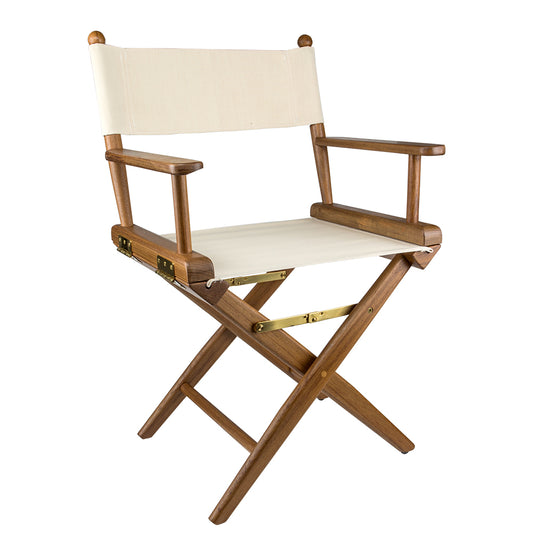Whitecap Director's Chair w/Natural Seat Covers - Teak - Skoutley Outdoors LLC