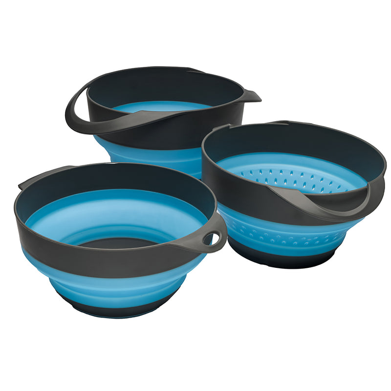 Load image into Gallery viewer, S.O.L. Survive Outdoors Longer Flat Pack Bowls &amp; Strainer Set
