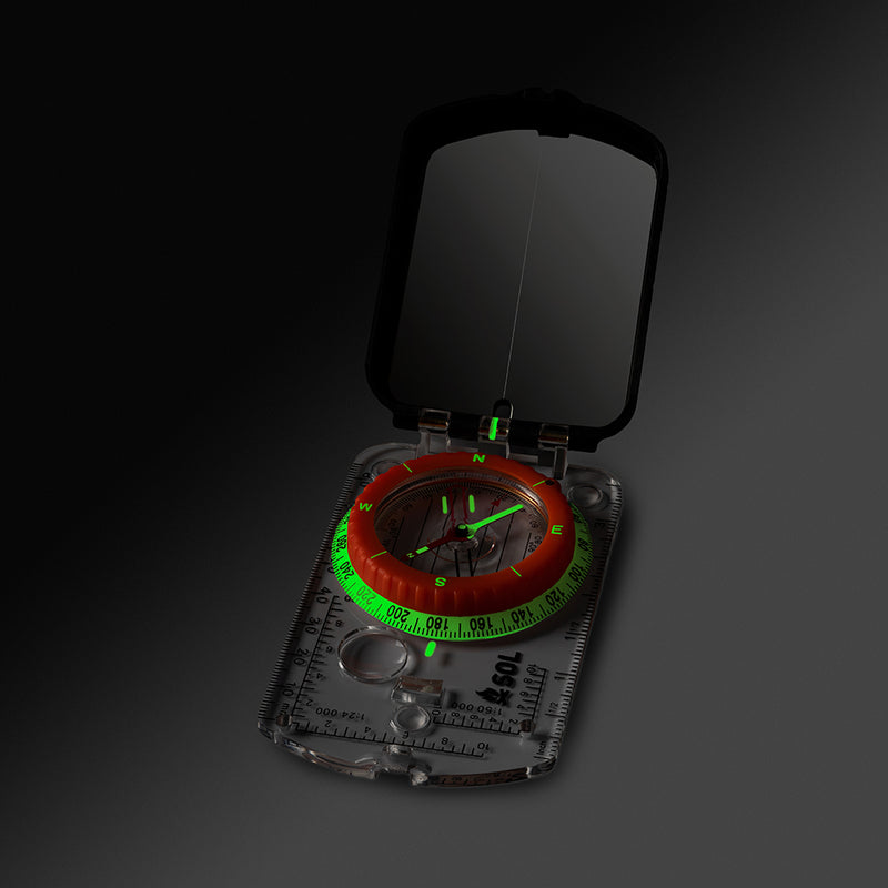 Load image into Gallery viewer, S.O.L. Survive Outdoors Longer Sighting Compass w/Mirror
