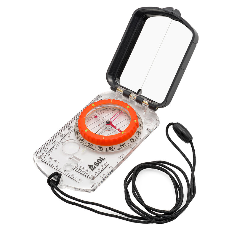 Load image into Gallery viewer, S.O.L. Survive Outdoors Longer Sighting Compass w/Mirror
