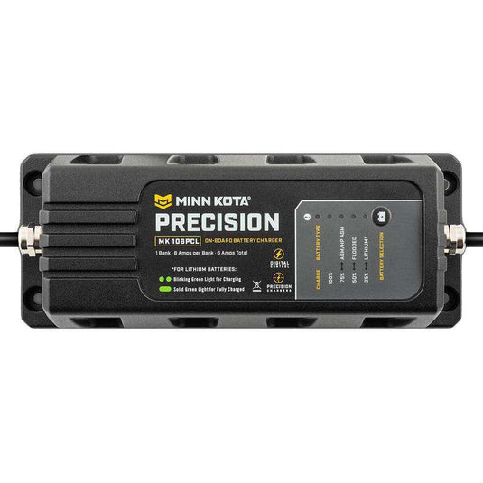 Minn Kota On-Board Precision Charger MK-106 PCL 1 Bank x 6 AMP LI Optimized Charger - Skoutley Outdoors LLC