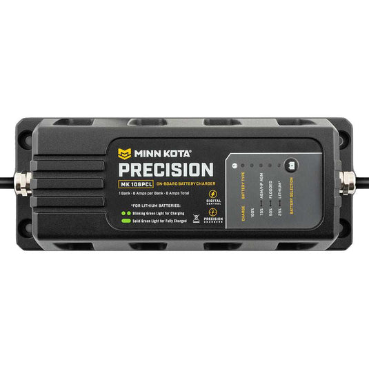 Minn Kota On-Board Precision Charger MK-106 PCL 1 Bank x 6 AMP LI Optimized Charger - Skoutley Outdoors LLC