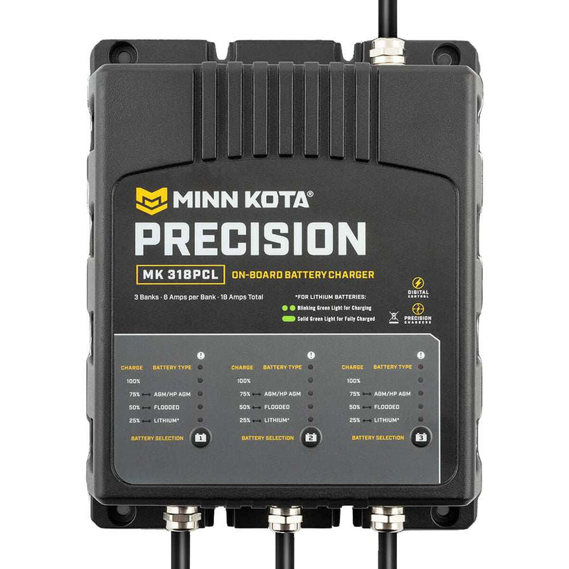 Load image into Gallery viewer, Minn Kota On-Board Precision Charger MK-318 PCL 3 Bank x 6 AMP LI Optimized Charger - Skoutley Outdoors LLC
