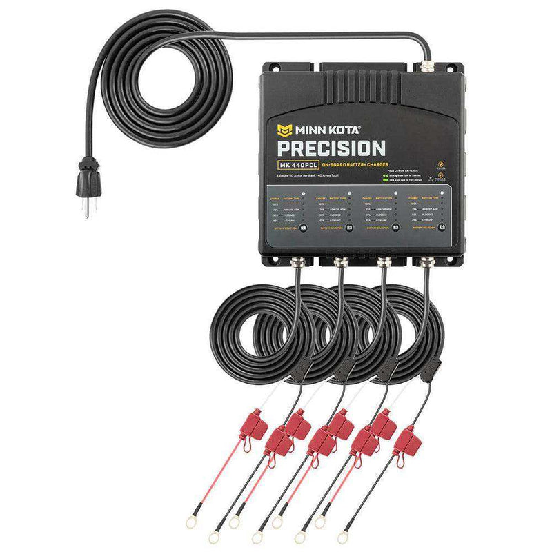 Load image into Gallery viewer, Minn Kota On-Board Precision Charger MK-440 PCL 4 Bank x 10 AMP LI Optimized Charger - Skoutley Outdoors LLC
