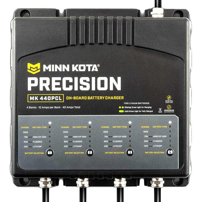 Load image into Gallery viewer, Minn Kota On-Board Precision Charger MK-440 PCL 4 Bank x 10 AMP LI Optimized Charger - Skoutley Outdoors LLC
