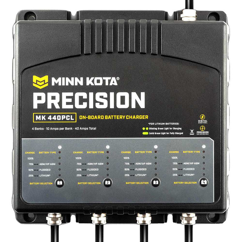 Load image into Gallery viewer, Minn Kota On-Board Precision Charger MK-440 PCL 4 Bank x 10 AMP LI Optimized Charger - Skoutley Outdoors LLC
