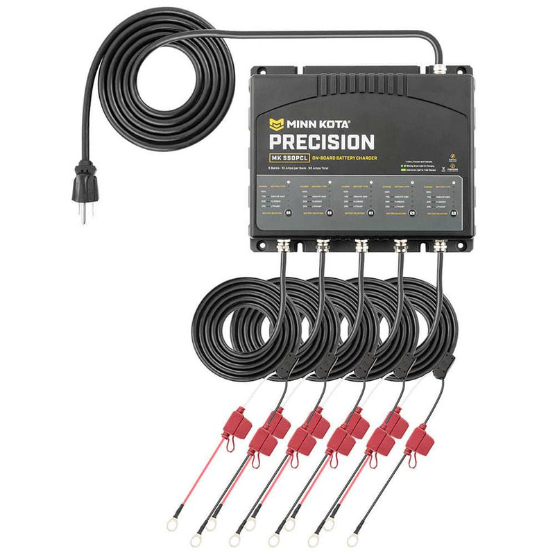 Load image into Gallery viewer, Minn Kota On-Board Precision Charger MK-550 PCL 5 Bank x 10 AMP LI Optimized Charger - Skoutley Outdoors LLC
