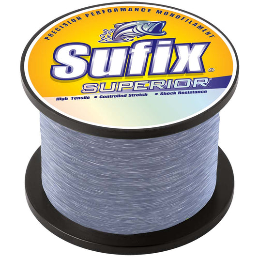 Sufix Superior Smoke Blue Monofilament - 40lb - 3275 yds - Skoutley Outdoors LLC