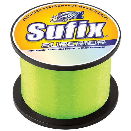 Sufix Superior Hi-Vis Yellow Monofilament - 15lb - 7410 yds - Skoutley Outdoors LLC
