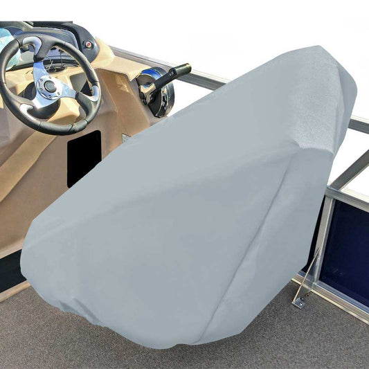 Carver Poly-Flex II Captain's Chair Cover - Fits up to 32″H x 26″W x 25″D - Grey - Skoutley Outdoors LLC
