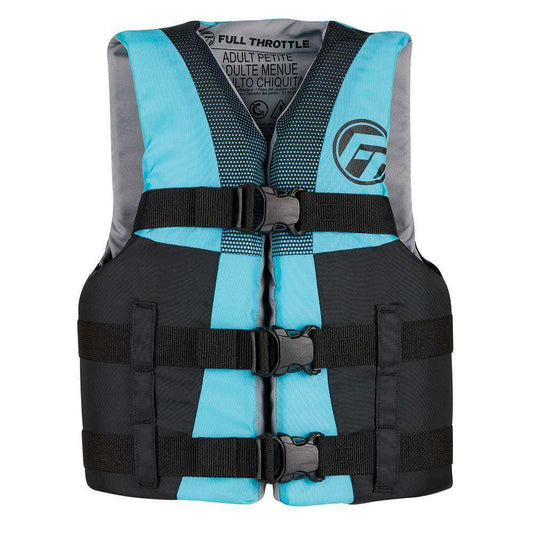 Full Throttle Teen Nylon Life Jacket - Aqua/Black - Skoutley Outdoors LLC