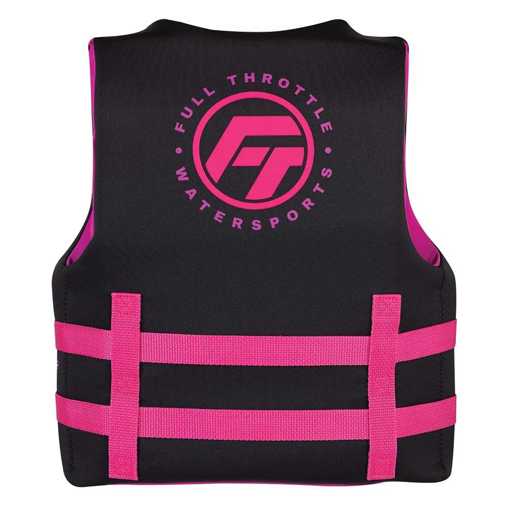Full Throttle Youth Rapid-Dry Life Jacket - Pink/Black - Skoutley Outdoors LLC