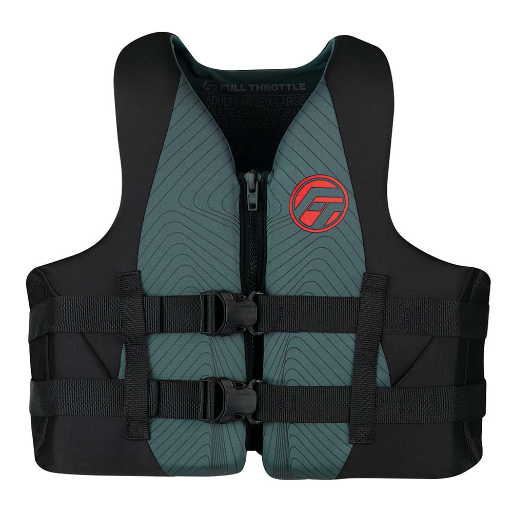 Full Throttle Adult Rapid-Dry Life Jacket - L/XL - Grey/Black - Skoutley Outdoors LLC