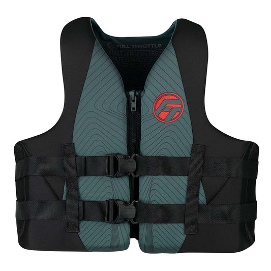 Full Throttle Adult Rapid-Dry Life Jacket - L/XL - Grey/Black - Skoutley Outdoors LLC