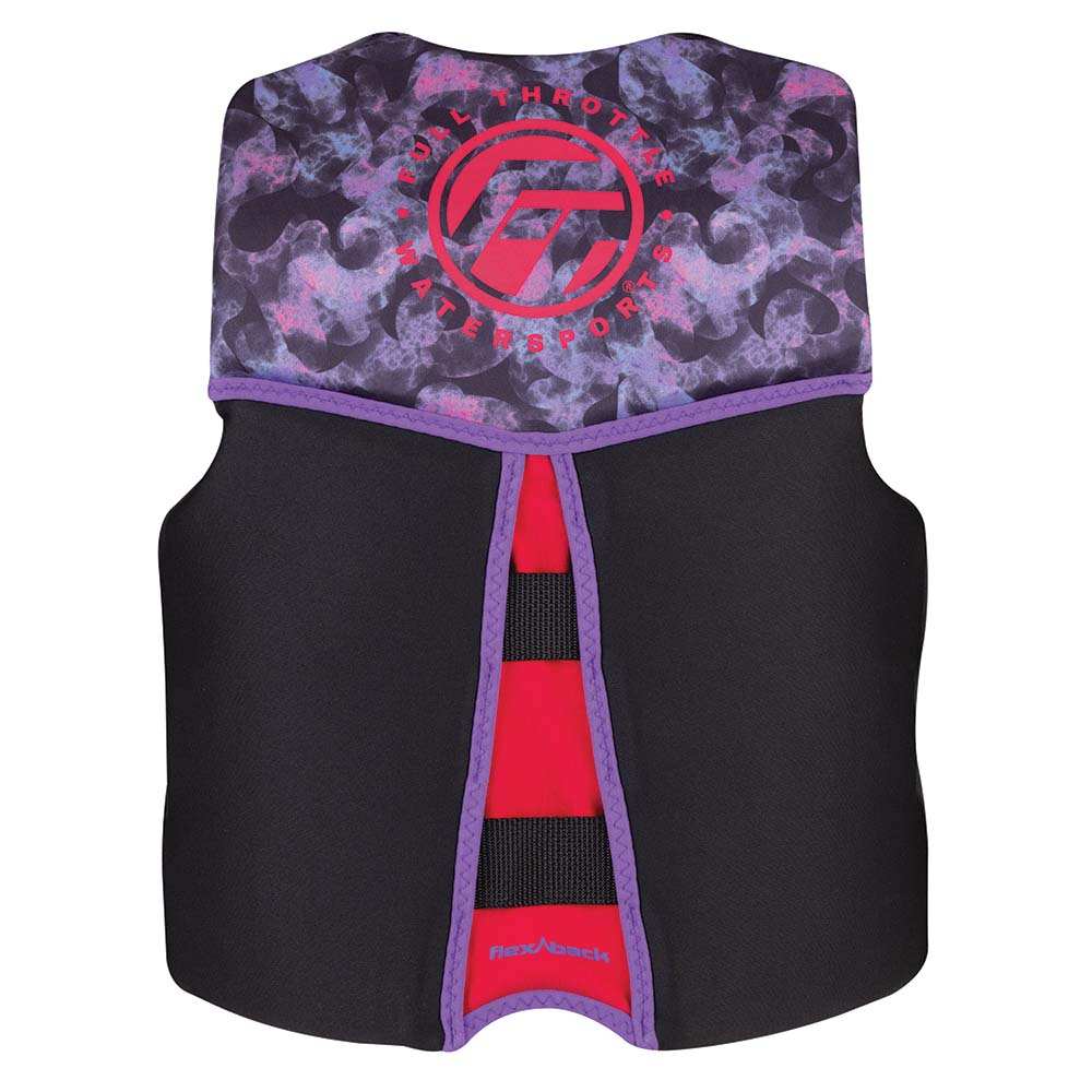 Full Throttle Youth Rapid-Dry Flex-Back Life Jacket - Pink/Black - Skoutley Outdoors LLC
