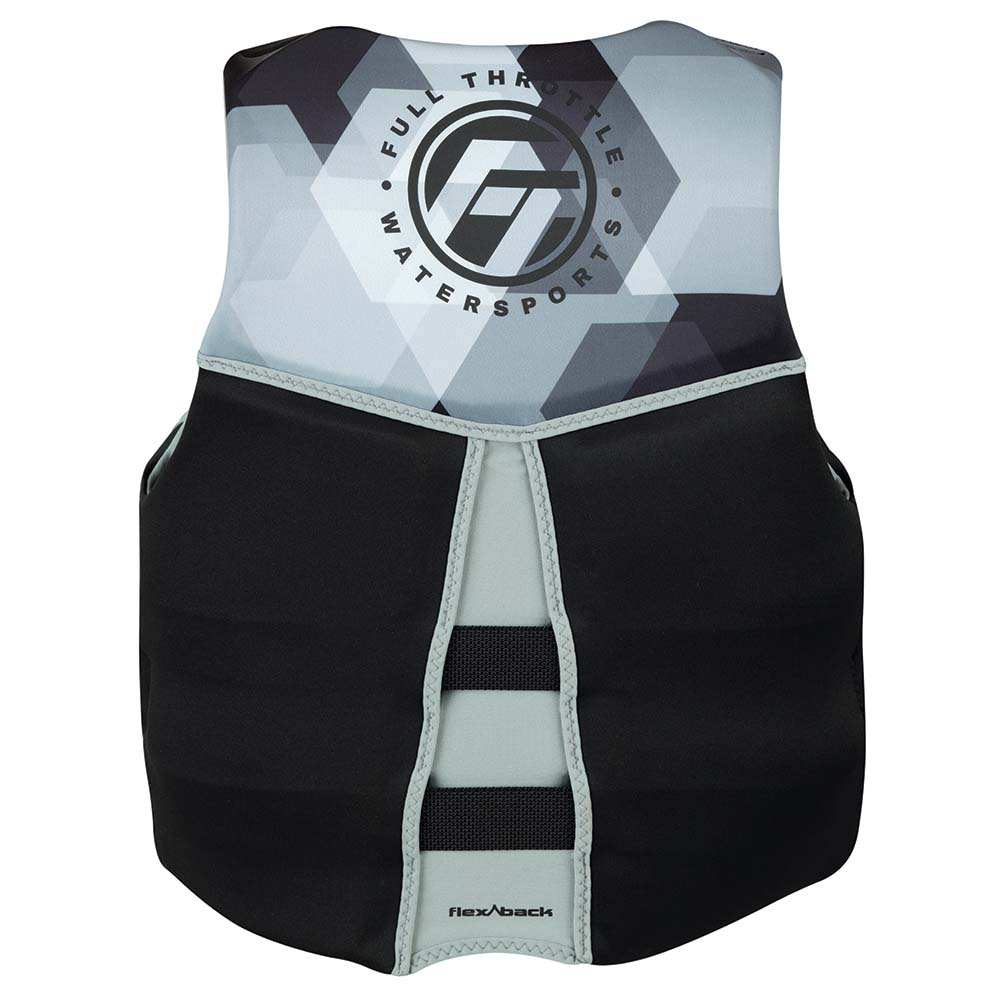 Full Throttle Men's Rapid-Dry Flex-Back Life Jacket - 2XL - Black/Grey - Skoutley Outdoors LLC
