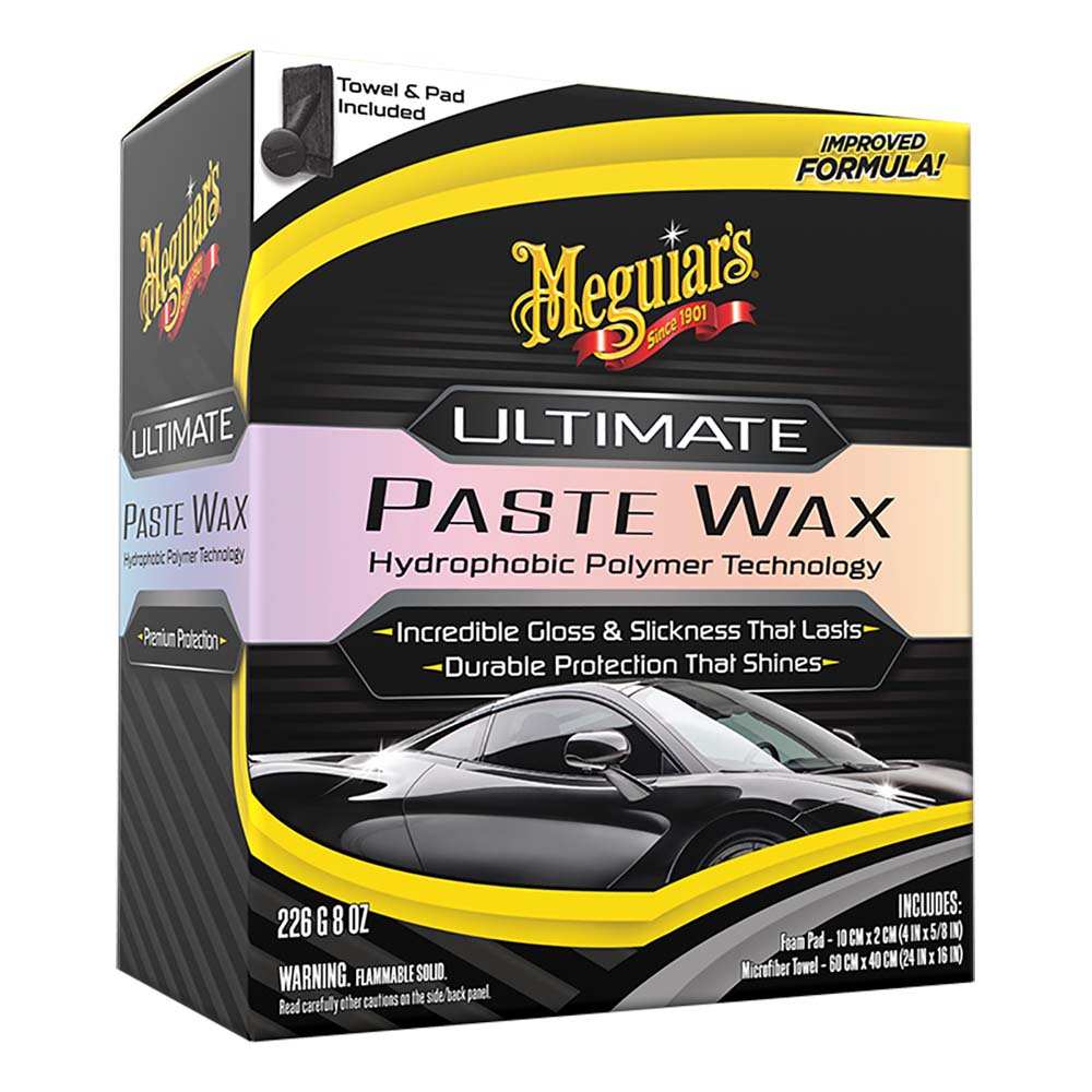 Meguiar's Ultimate Paste Wax - Long-Lasting, Easy to Use Synthetic Wax - 8oz - Skoutley Outdoors LLC