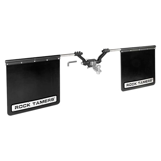 ROCK TAMERS 2.5" Hub Mudflap System - Matte Black/Stainless - Skoutley Outdoors LLC