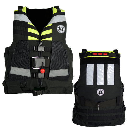 Mustang Swift Water Rescue Vest - Fluorescent Yellow/Green/Black - Universal - Skoutley Outdoors LLC