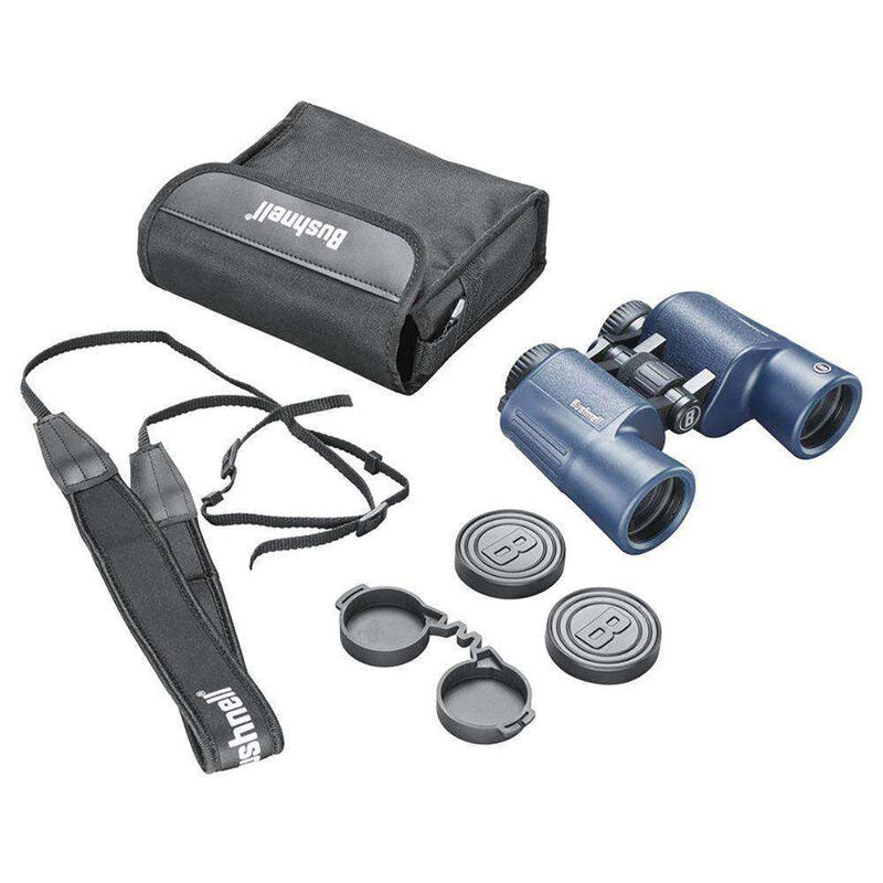 Load image into Gallery viewer, Bushnell 12x42mm H2O Binocular - Dark Blue Porro WP/FP Twist Up Eyecups - Skoutley Outdoors LLC
